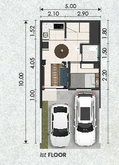 Floor Plan Lantai 1 Rumah Altair II