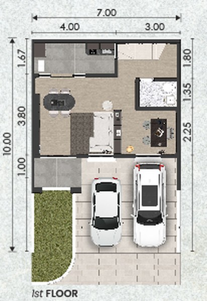 Floor Plan Lantai 1 Rumah Antares