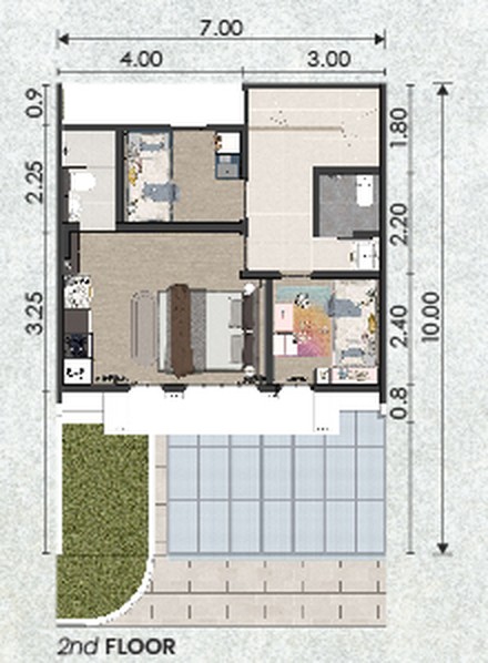 Floor Plan Lantai 2 Rumah Antares